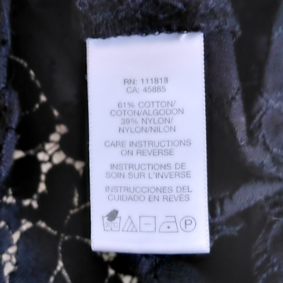 Michael Kors Black Lace Button Down Top - Picture 6 of 6